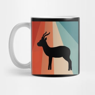 Vintage Gazelle Retro Design Wild Animal Horned Bearer Mug